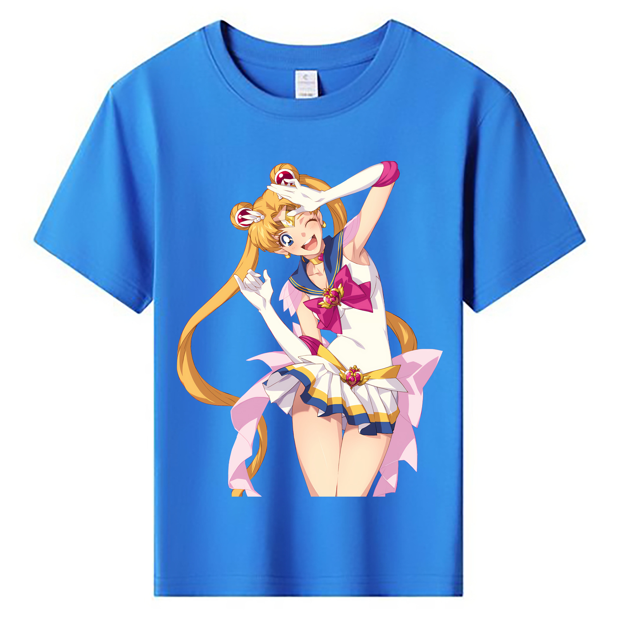 （画像用） 美少女戦士セーラームーン 月野 うさぎ つきの うさぎ Sailor Moon Tsukino Usagi 綿100％キッズTシャツ（フロントプリント）